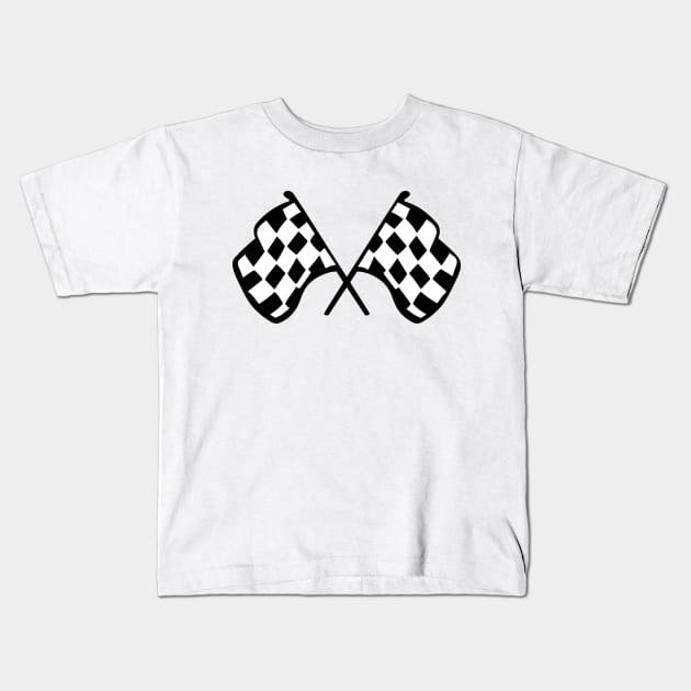 Racing Flags Kids T-Shirt by sweetsixty